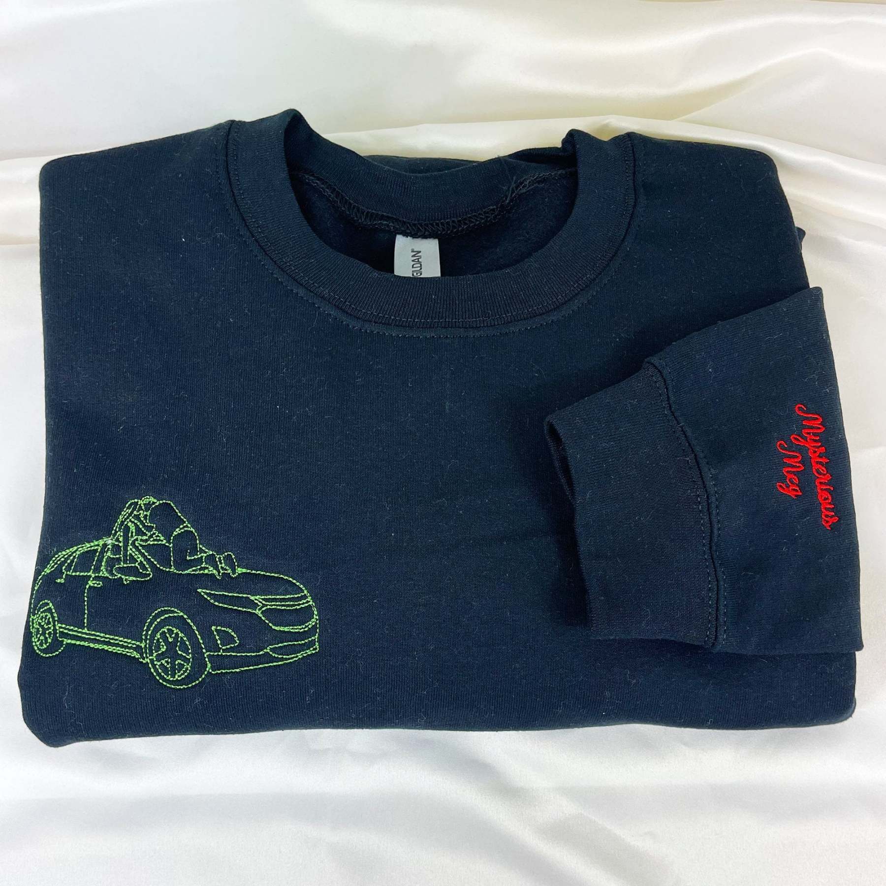 Custom Embroidered Car Outline Sweatshirt from Your Photo, Car Hoodie Classic Cars Shirt, Christmas Gift for Dad-ilovevango