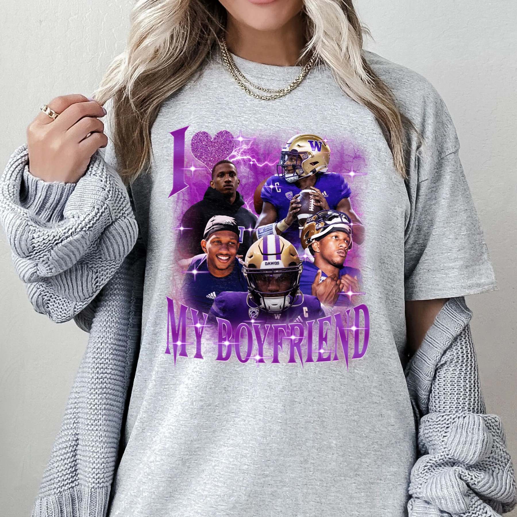 Custom Bootleg Rap Tee, I Love My Boyfriend Custom Photo Shirt, 90s Graphic Tee, I Heart My Boyfriend Shirt, Girlfriend Shirt, Couples Shirt-ilovevango