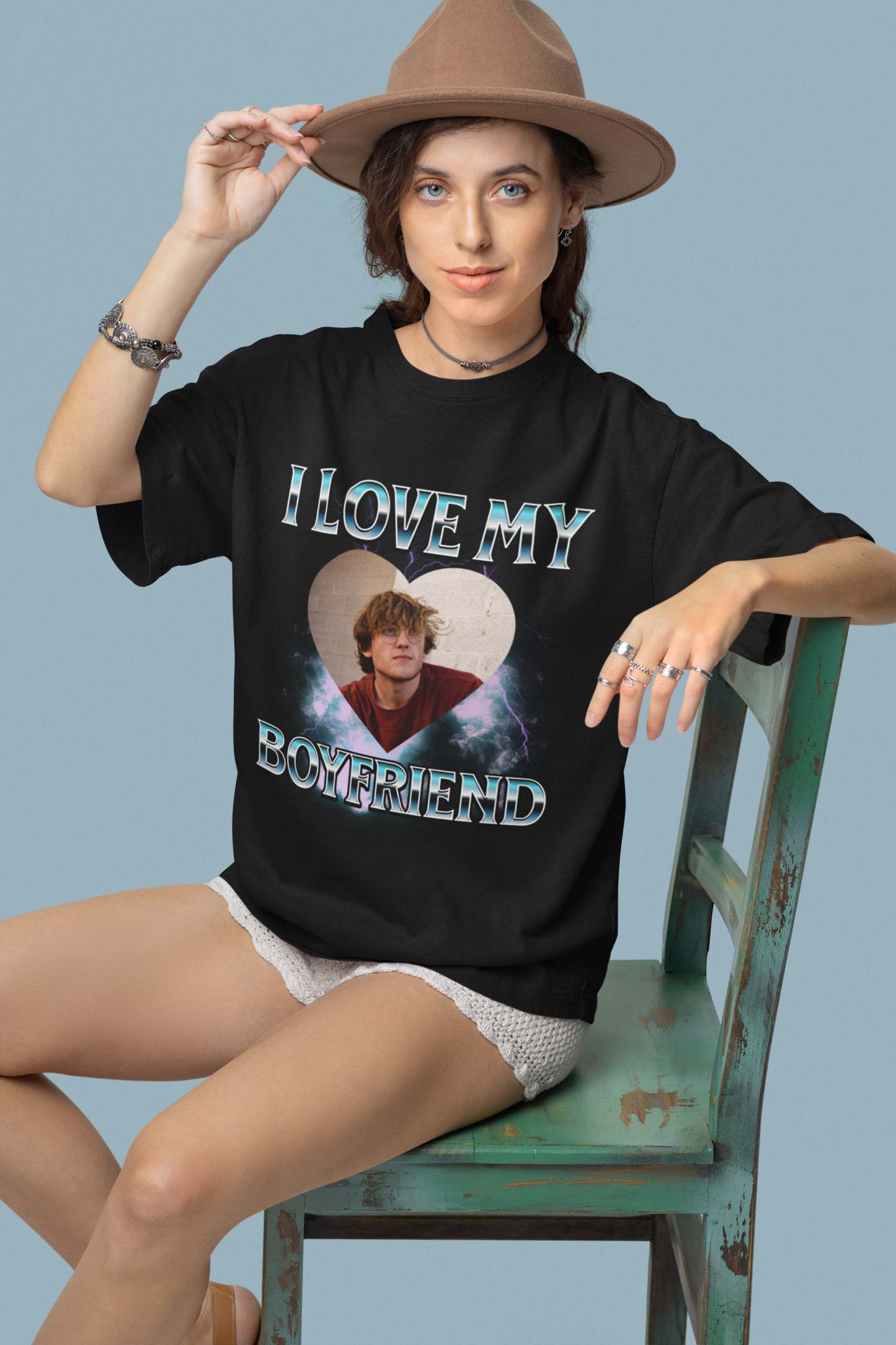 I Love My Boyfriend Custom Photo Shirt, 90s Vintage Bootleg, Valentines T-Shirt, Valentine Shirts, Valentines Gift-ilovevango