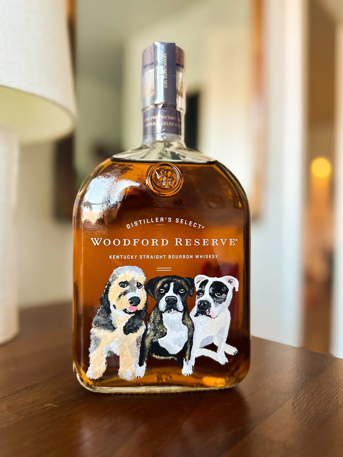 Custom Whiskey Bottles with Pet Portraits