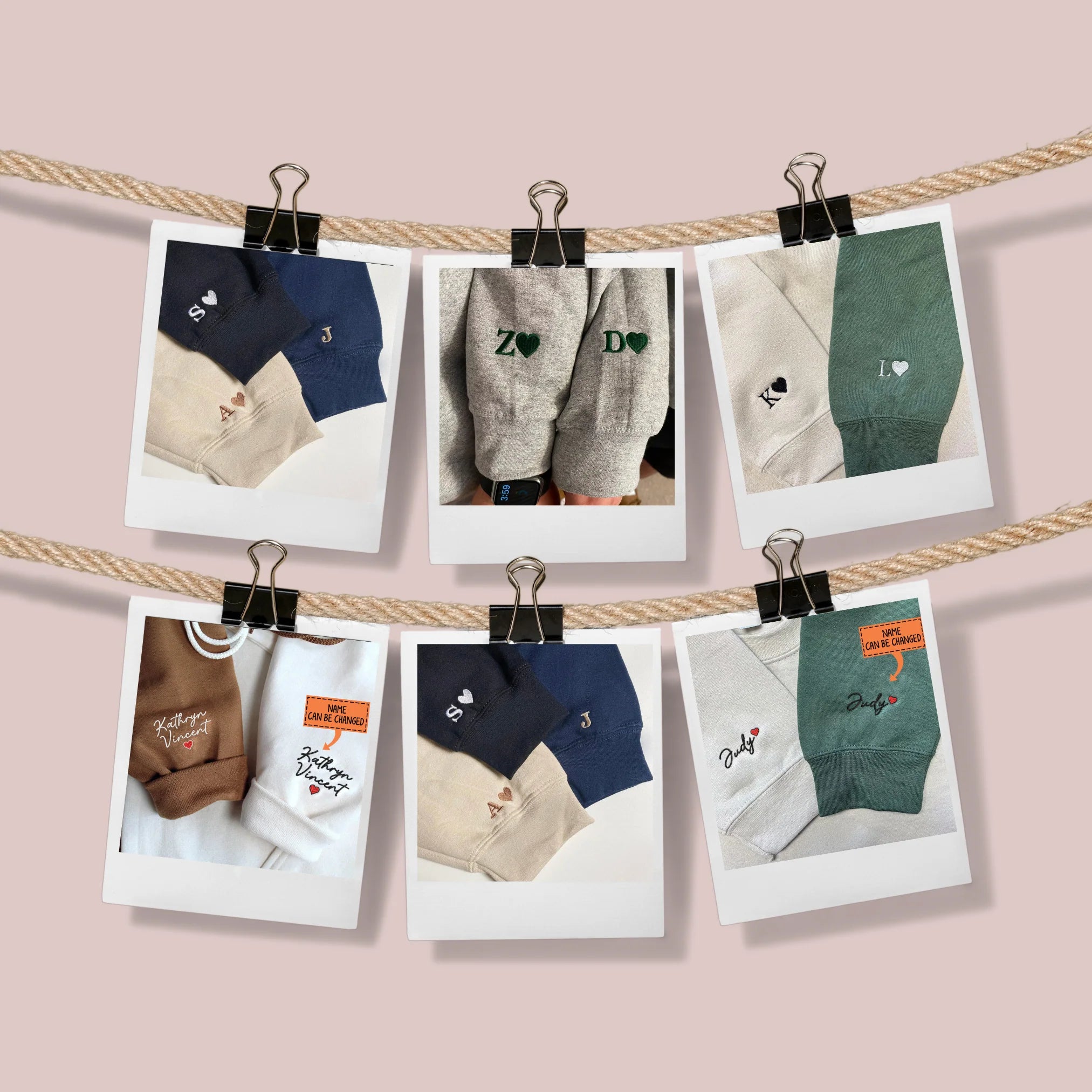 Cute Loving Bears Valentine Couples Embroidered Hoodie | Custom Embroidered Hoodies For Couples