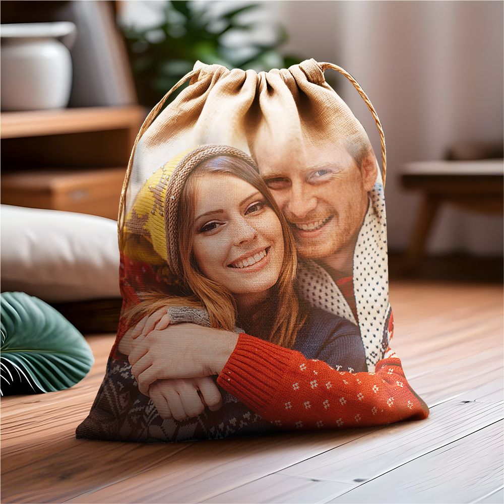 Custom Picture Drawstring Gift Bags