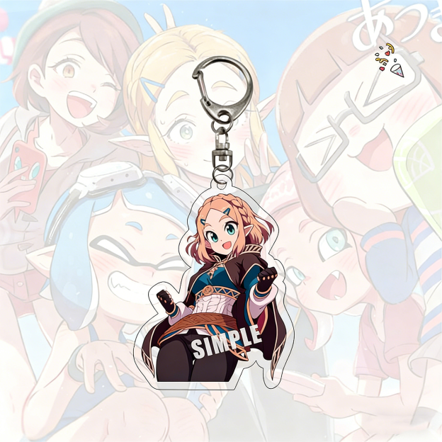 The Legend of Zelda Link Laminated Acrylic Keychain Game Peripheral