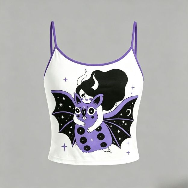 Starry Bat Top & Elasticated Trousers Two-Piece Set