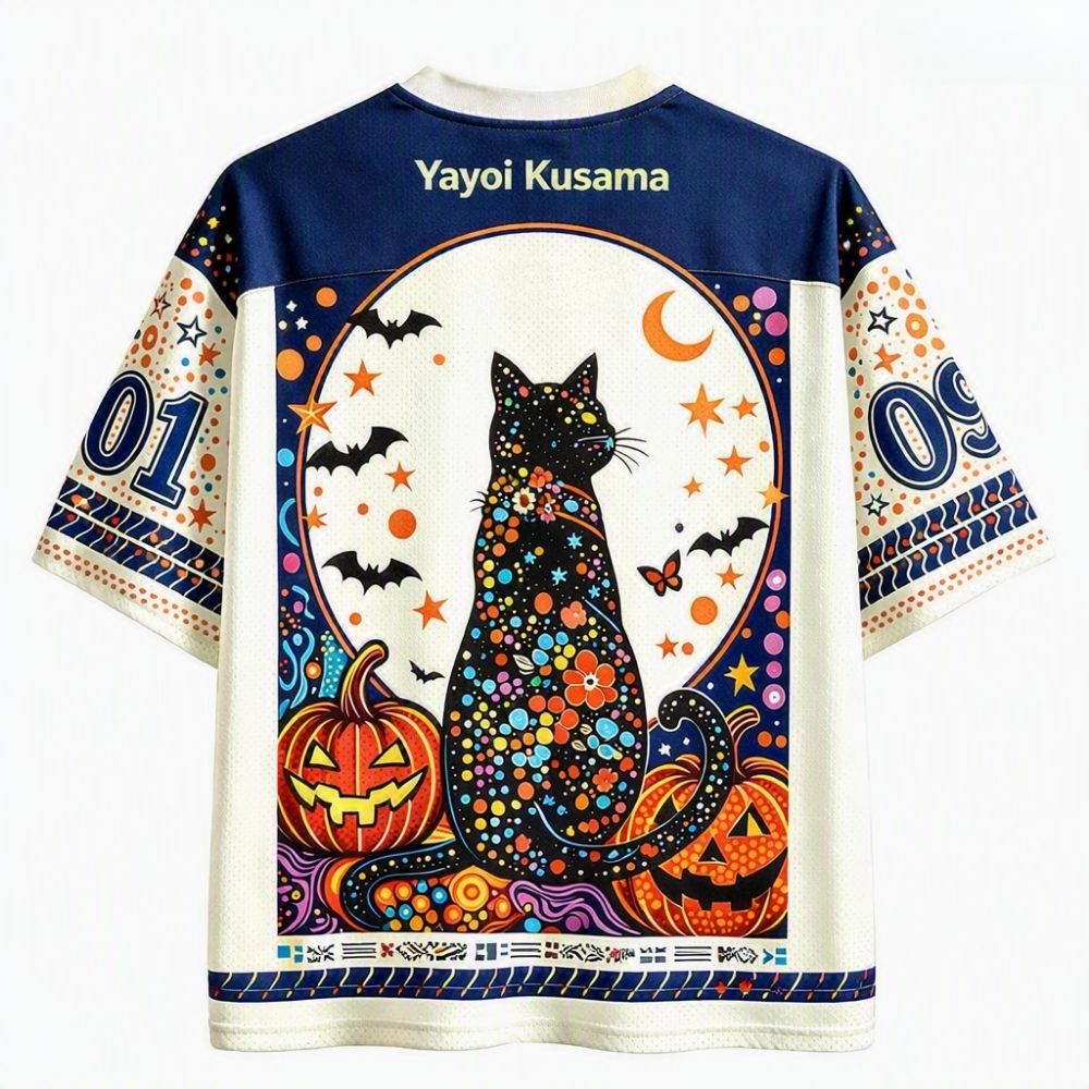 Halloween Magic Black Cat Jersey Shirts