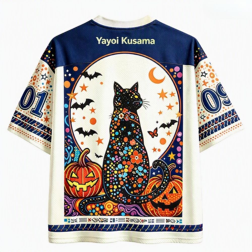 Halloween Magic Black Cat Jersey Shirts