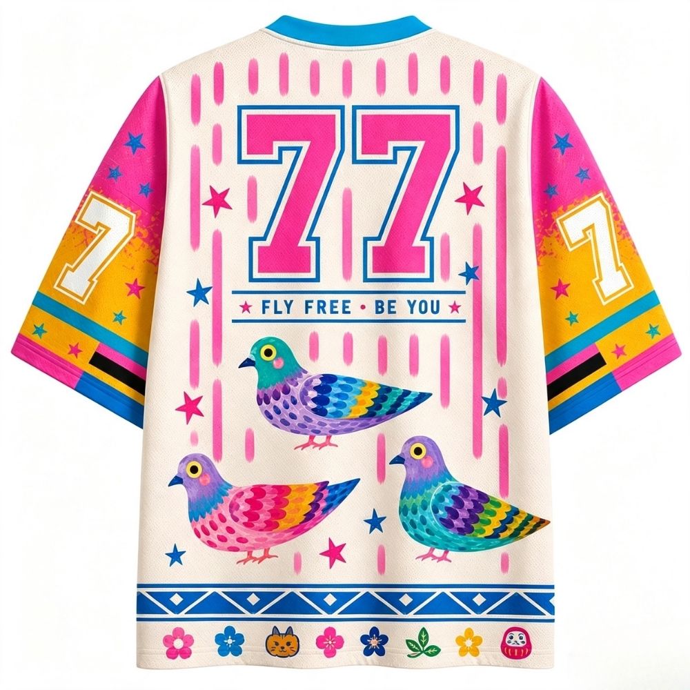 Three Birds Printed Jersey Shirts