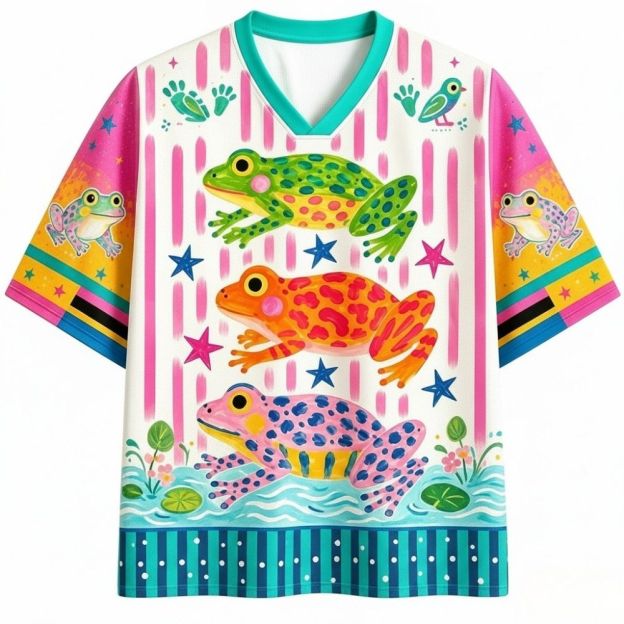 Three frog Printed Jersey Shirts