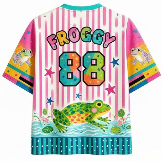 Three frog Printed Jersey Shirts
