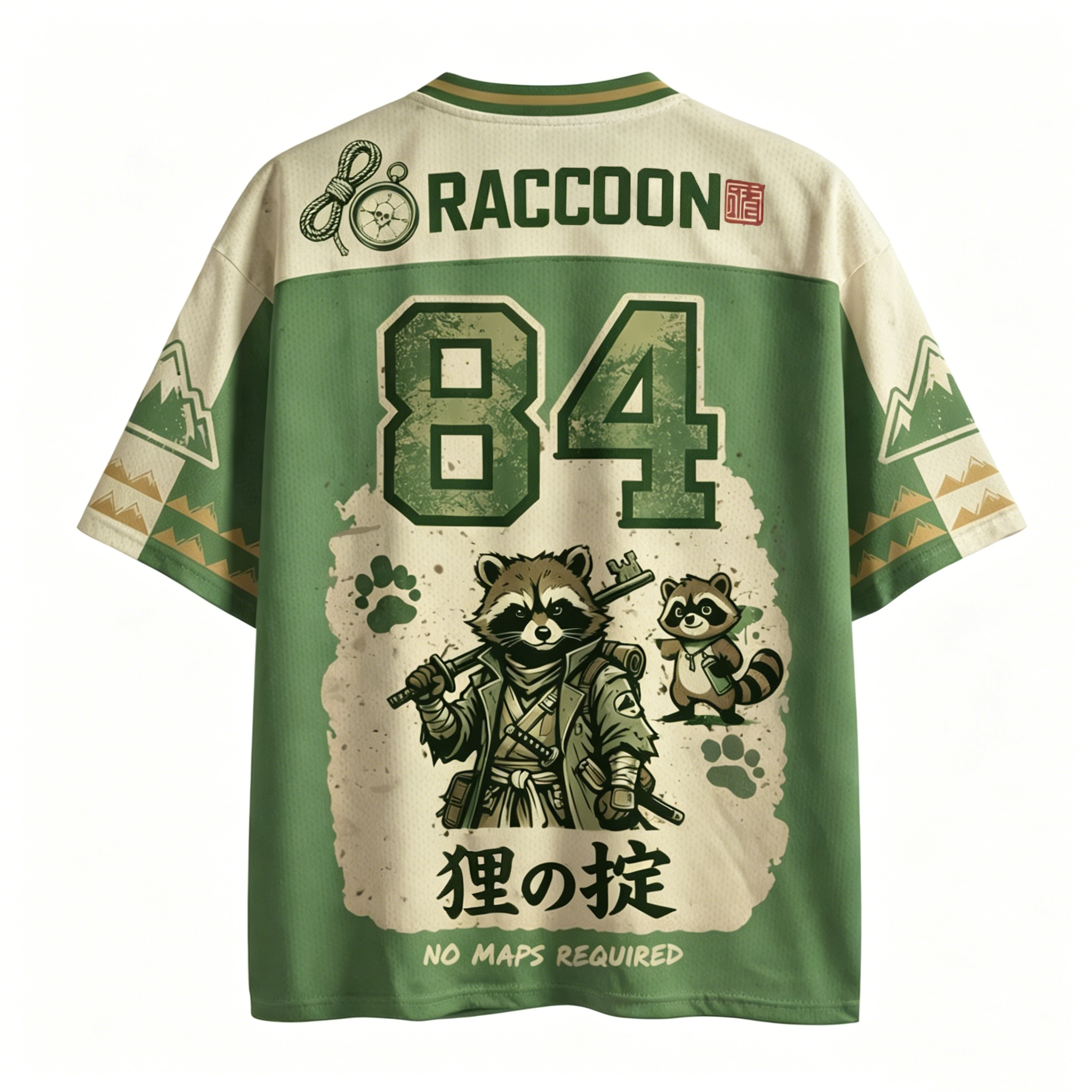 Vintage Samurai Raccoon Jersey Shirts
