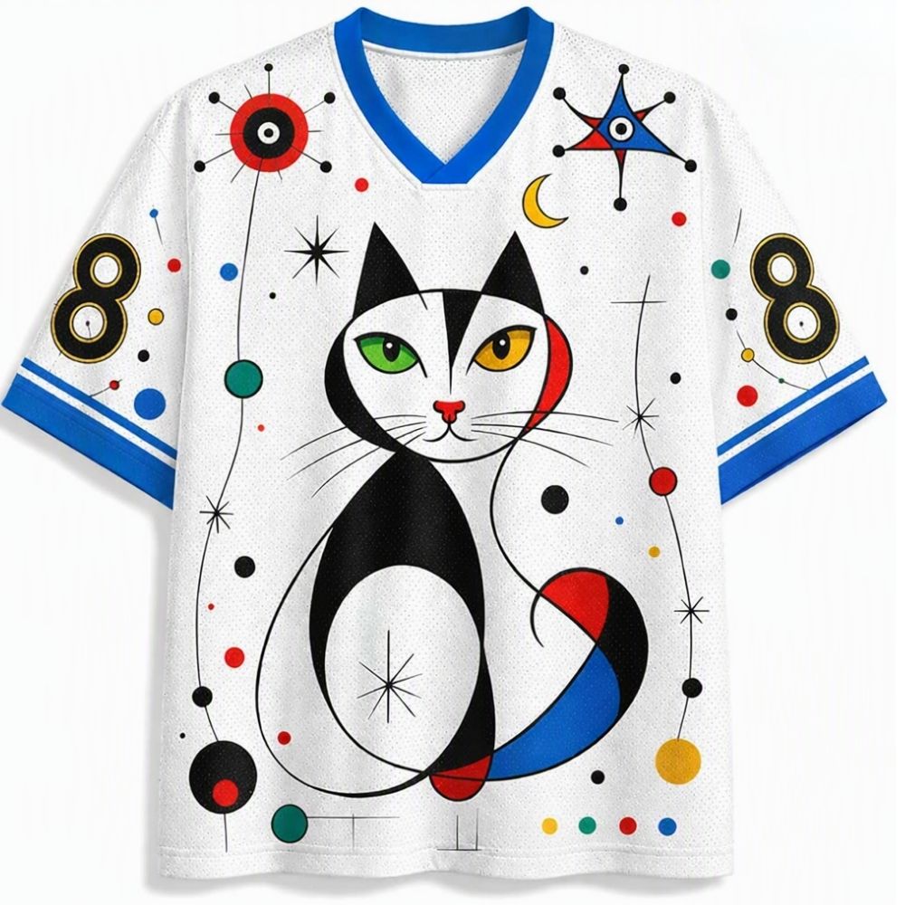 Jaws Miro Space Cat Graphic Jersey Shirts
