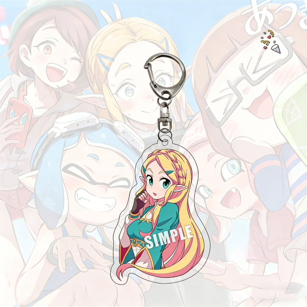 The Legend of Zelda Link Laminated Acrylic Keychain Game Peripheral
