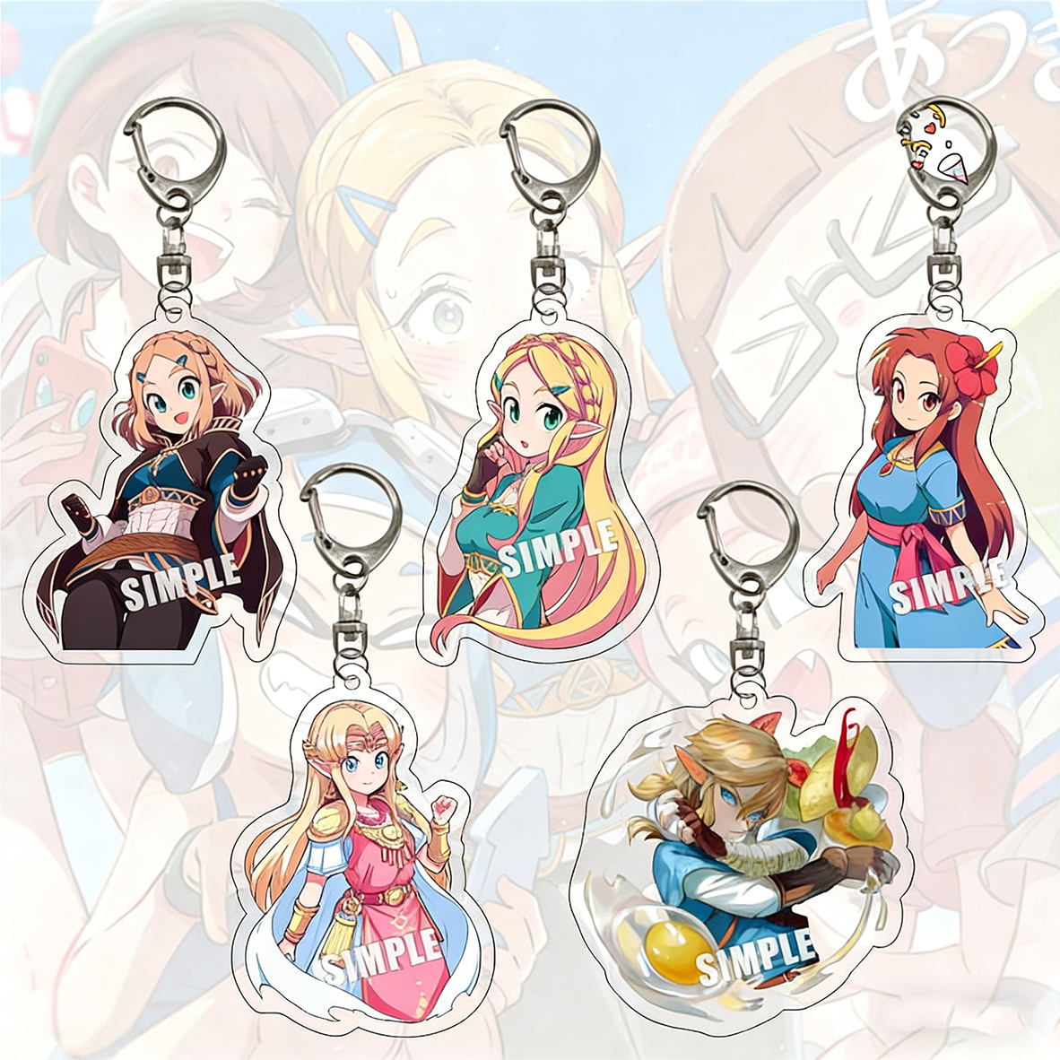 The Legend of Zelda Link Laminated Acrylic Keychain Game Peripheral