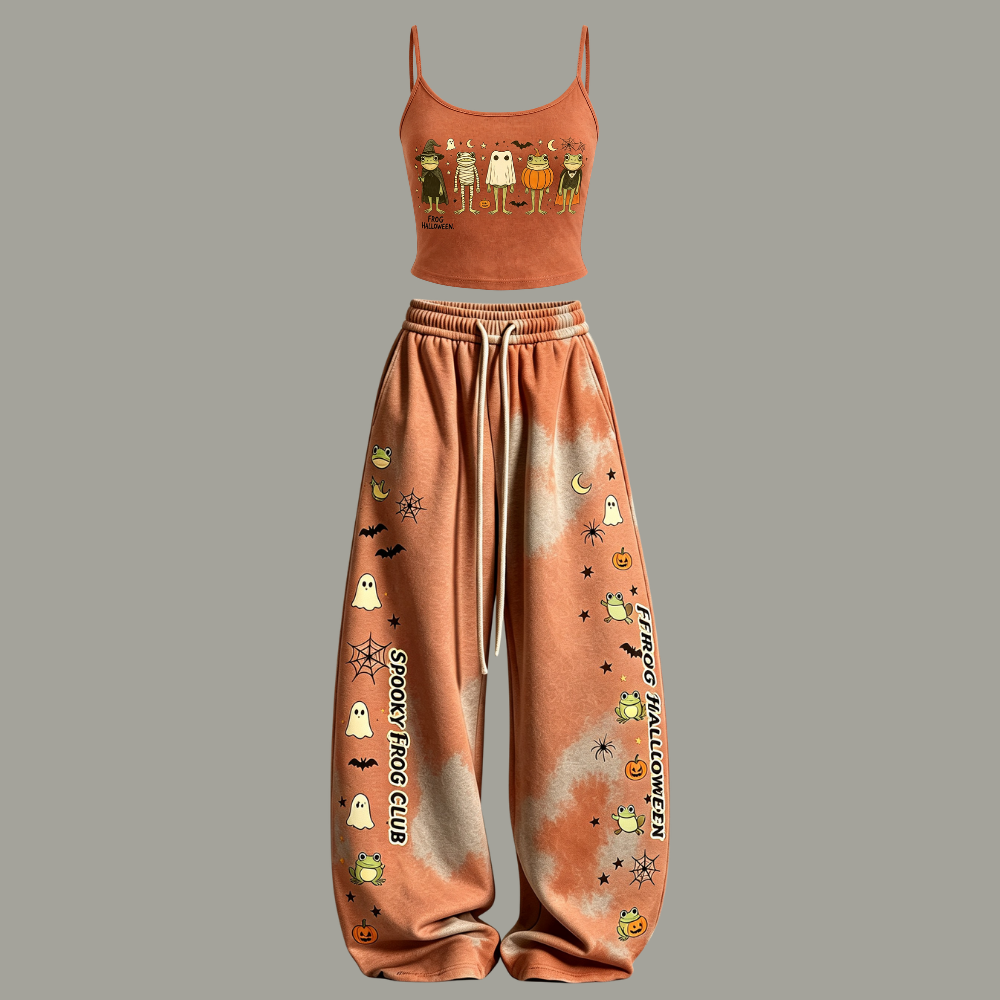 Spooky Frog Club Top & Elasticated Trousers Two-Piece Set