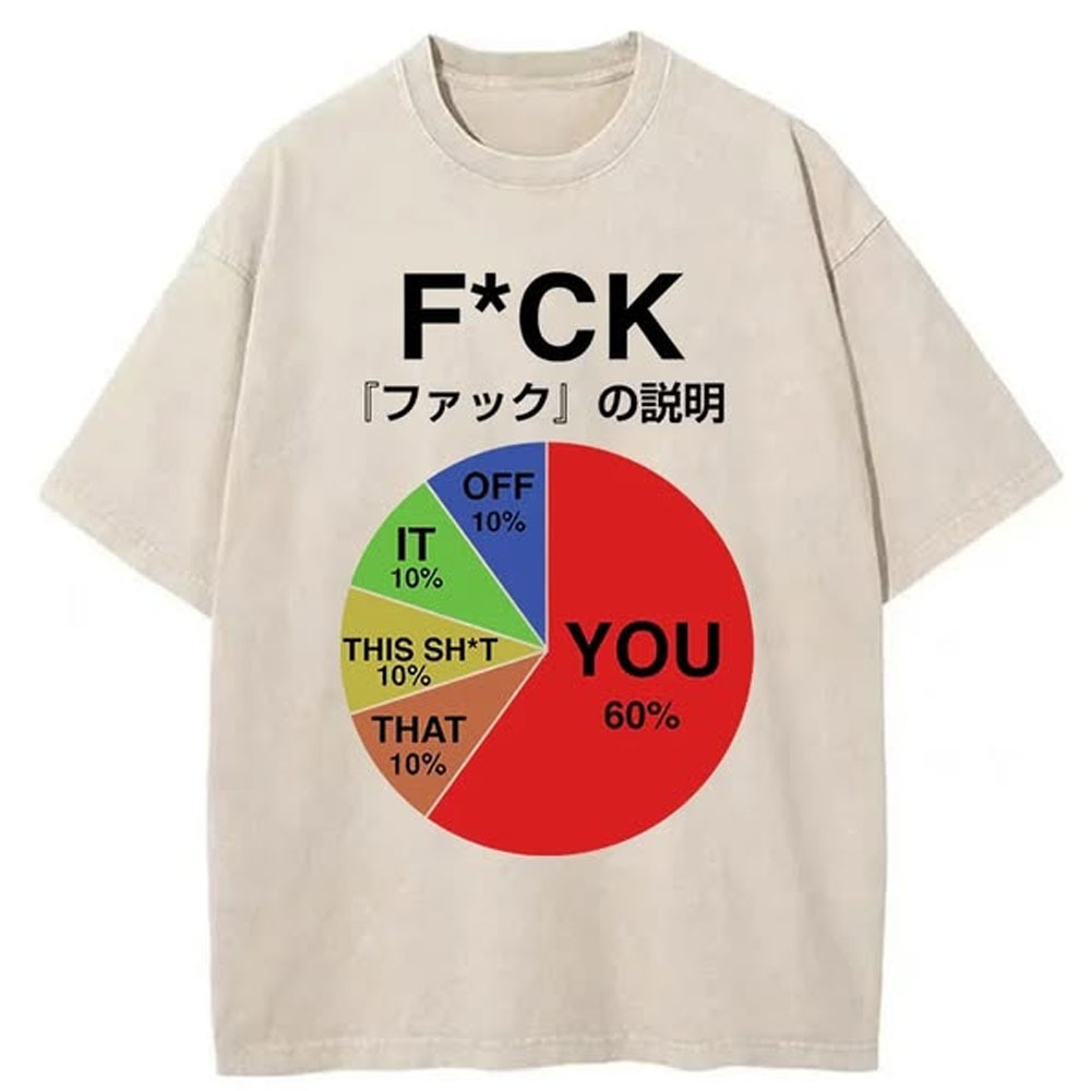 Proportion Of Main Word Combination Washed T-Shirt