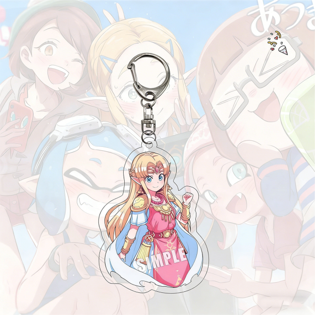 The Legend of Zelda Link Laminated Acrylic Keychain Game Peripheral