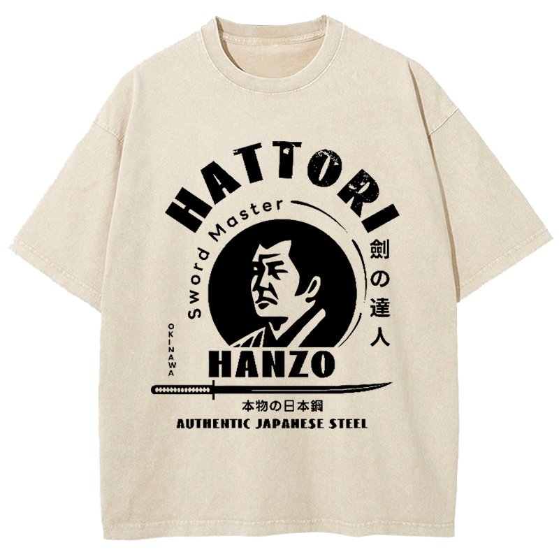  Okinawa Hattori Hanzo Vintage Wash Japanese Design T-Shirt
