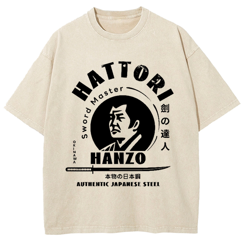 Okinawa Hattori Hanzo Vintage Wash Japanese Design T-Sh