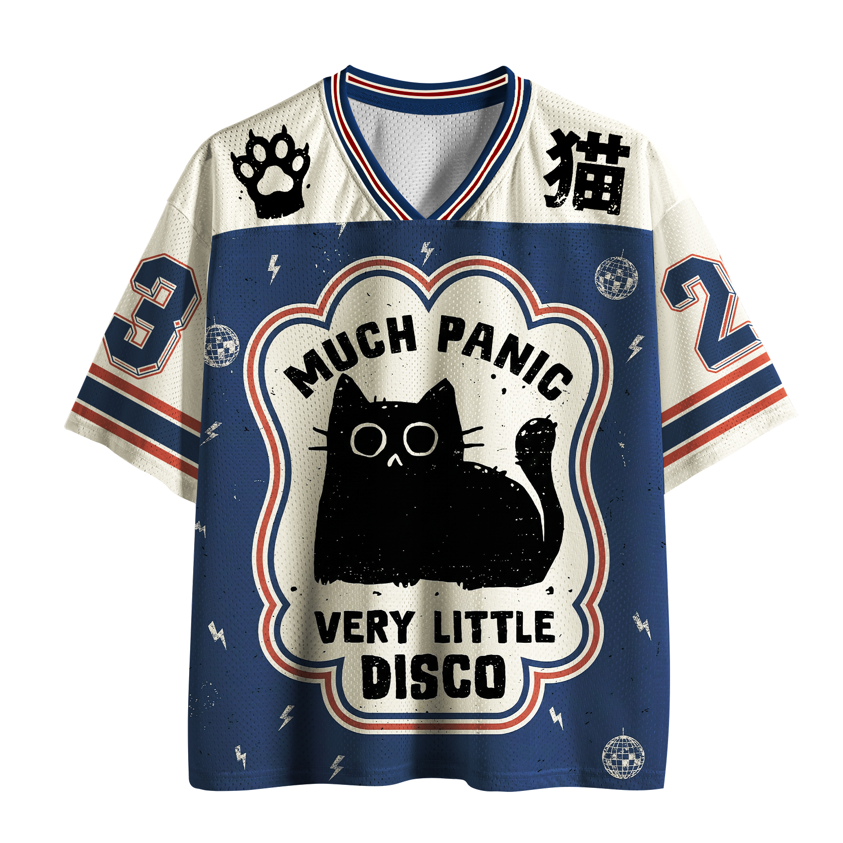 "Much Panic"Retro Jersey Shirts