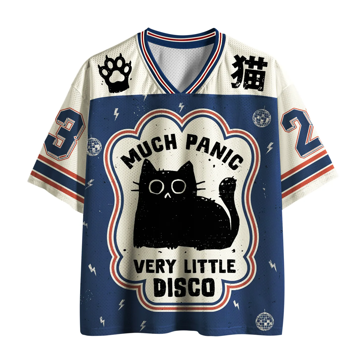 "Much Panic"Retro Jersey Shirts