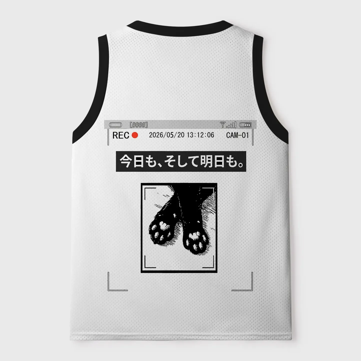The Cat Is Watching Today Printed Jersey Tank
