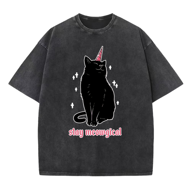  Stay Meowgical Washed T-Shirt