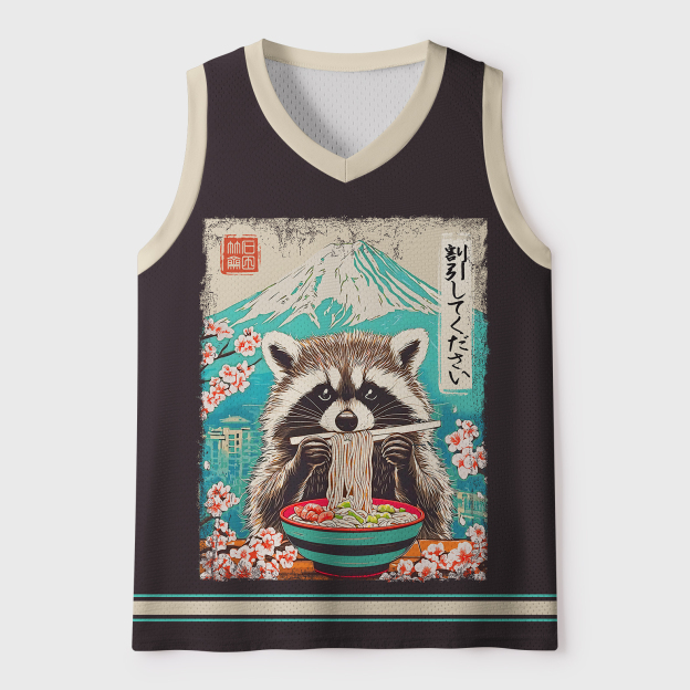 Please Give Raccoon A Discount Printed Jersey Tank
