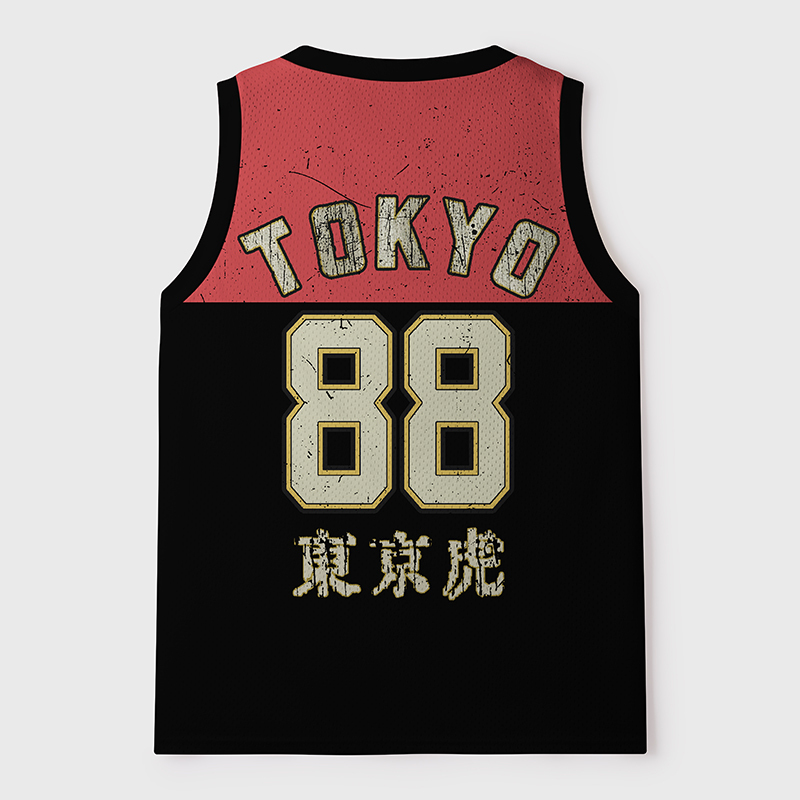 Japanese Tiger Printed Jersey Tank