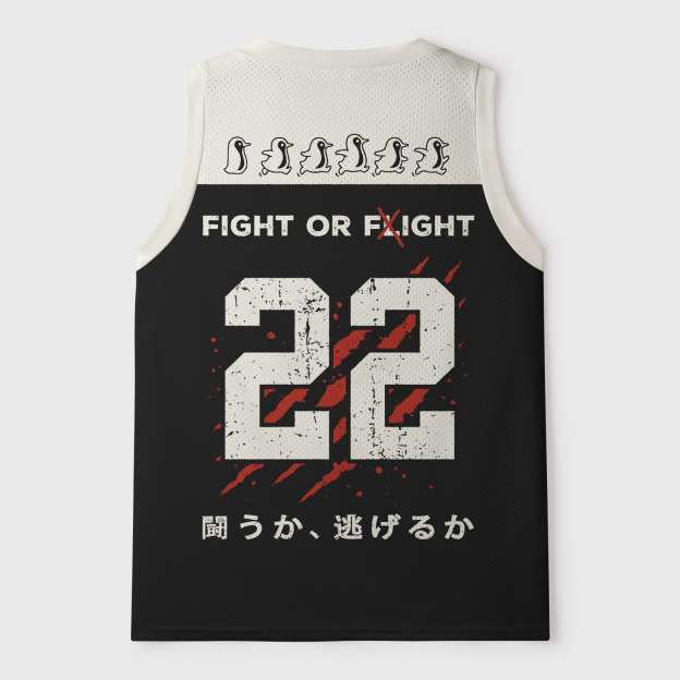 Funny Fight Or Flight Printed Jersey Tank