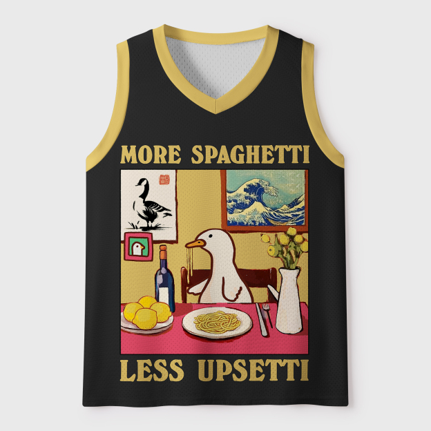 More Spaghetti Less Upsetti Goose Jersey Tank