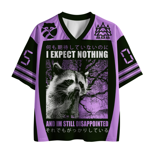 Disappointed Raccoon Japanese Jersey Shirts