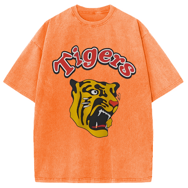 Vintage Hashin Tigers Japanese Baseball Washed T-Shirt