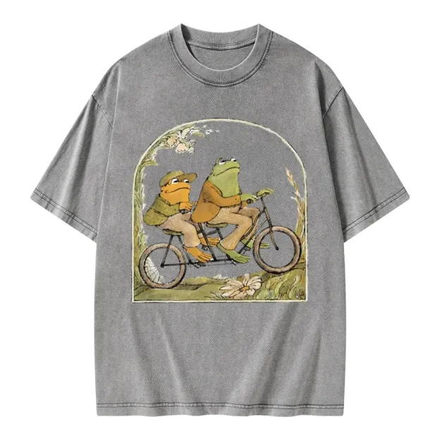 Frog And Toad Book Vintage Unisex Washed T-shirt
