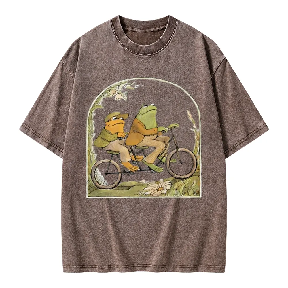 Frog And Toad Book Vintage Unisex Washed T-shirt
