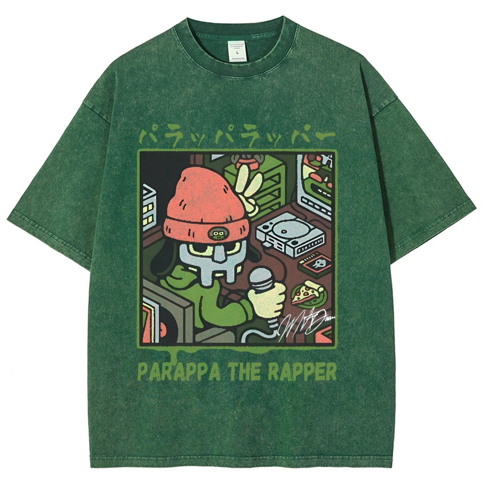PaRappa the Rapper MF DOOM Vintage Wash Japanese Design T-Shirt