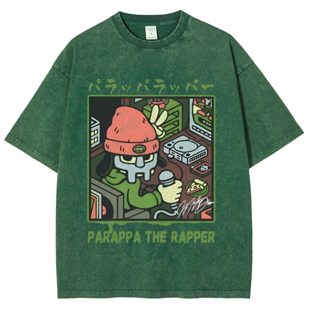 PaRappa the Rapper MF DOOM Vintage Wash Japanese Design T-Shirt