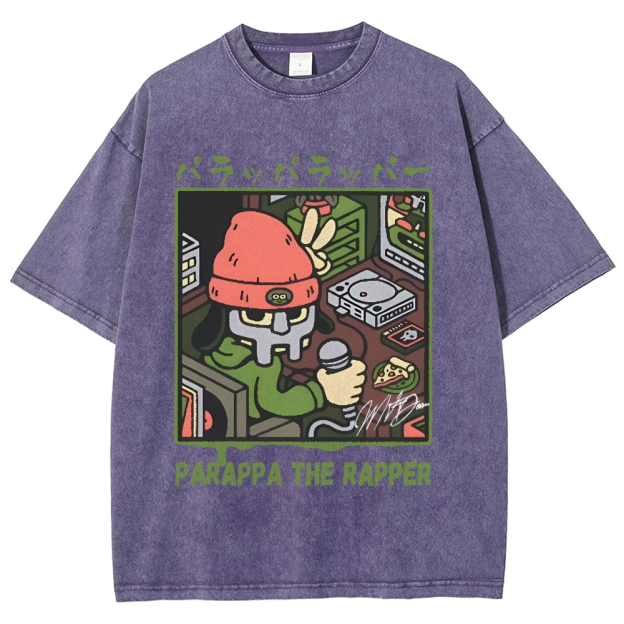 PaRappa the Rapper MF DOOM Vintage Wash Japanese Design T-Shirt