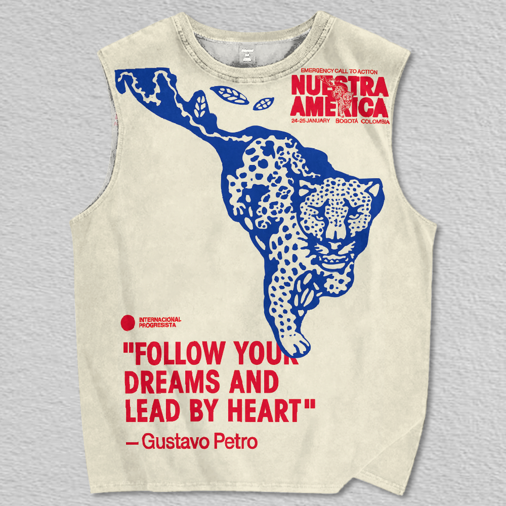 Unisex Nuestra América Leopard Printed Tank Top