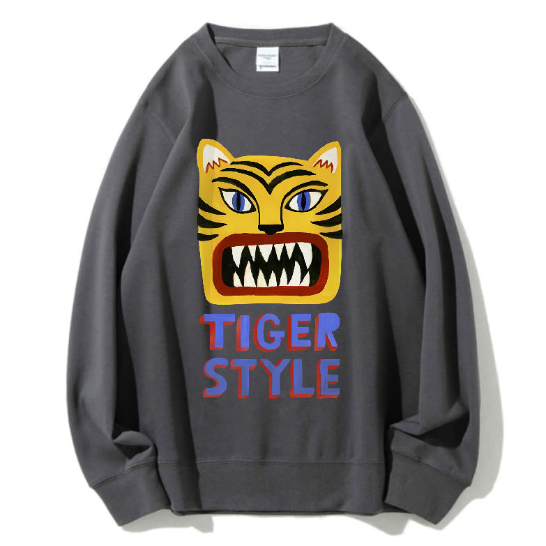 Unisex Tiger Style Printed Sweatshirt