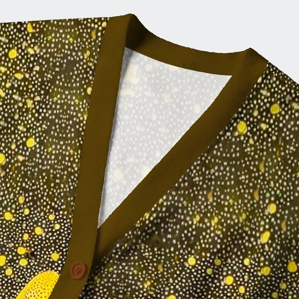 Unisex Polka Dot Pattern：Cats In Style Ugly Cardigan Sweater