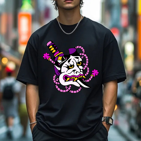 Japanese Art Cotton T-Shirt