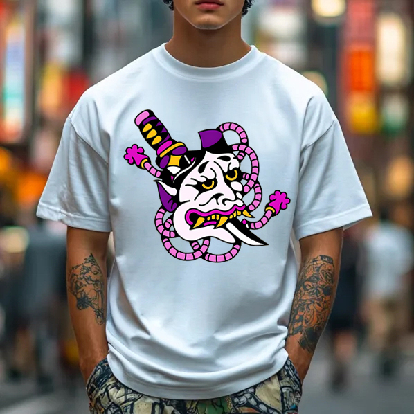 Japanese Art Cotton T-Shirt