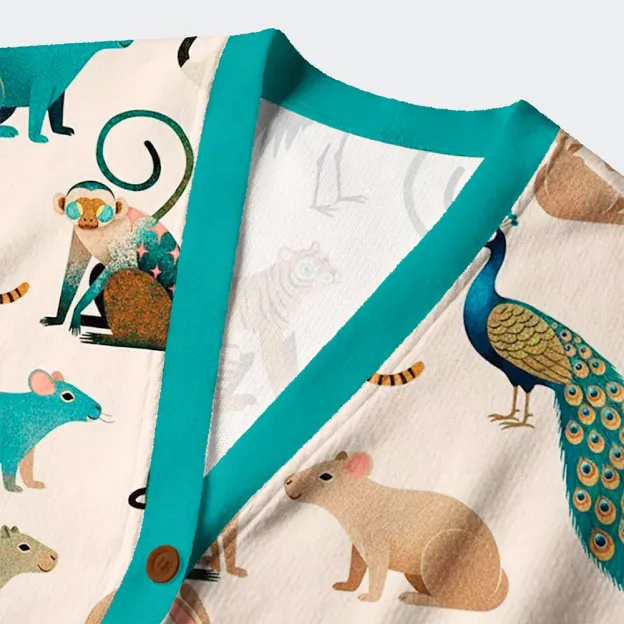 Unisex The Beauty Of Animal Diversity Ugly Cardigan Sweater