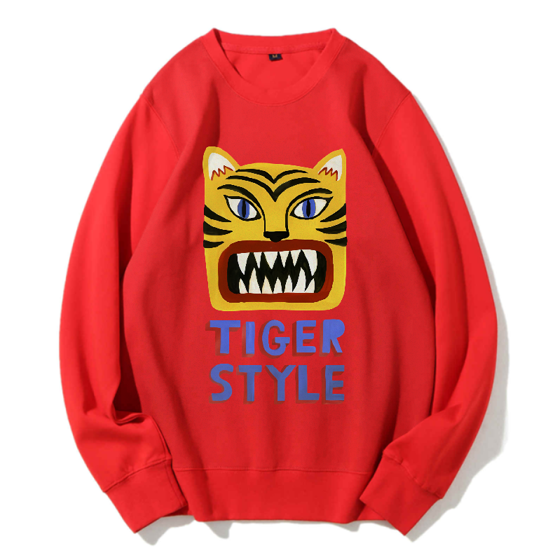 Unisex Tiger Style Printed Sweatshirt