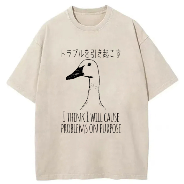  Silly Goose Funny Washed T-Shirt