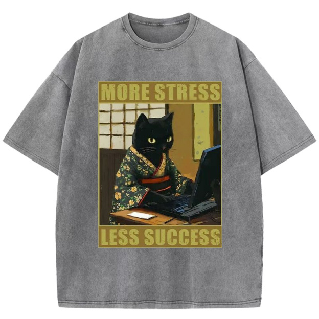 More Stress Less Success Washed T-Shirt