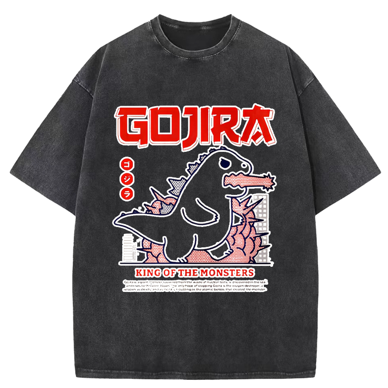 Rampaging Godzilla Washed T-Shirt