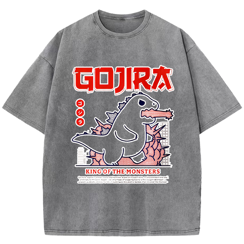 Rampaging Godzilla Washed T-Shirt