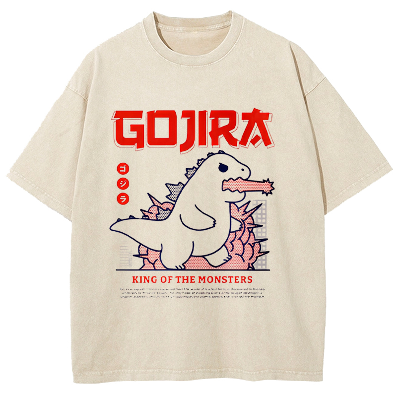 Rampaging Godzilla Washed T-Shirt