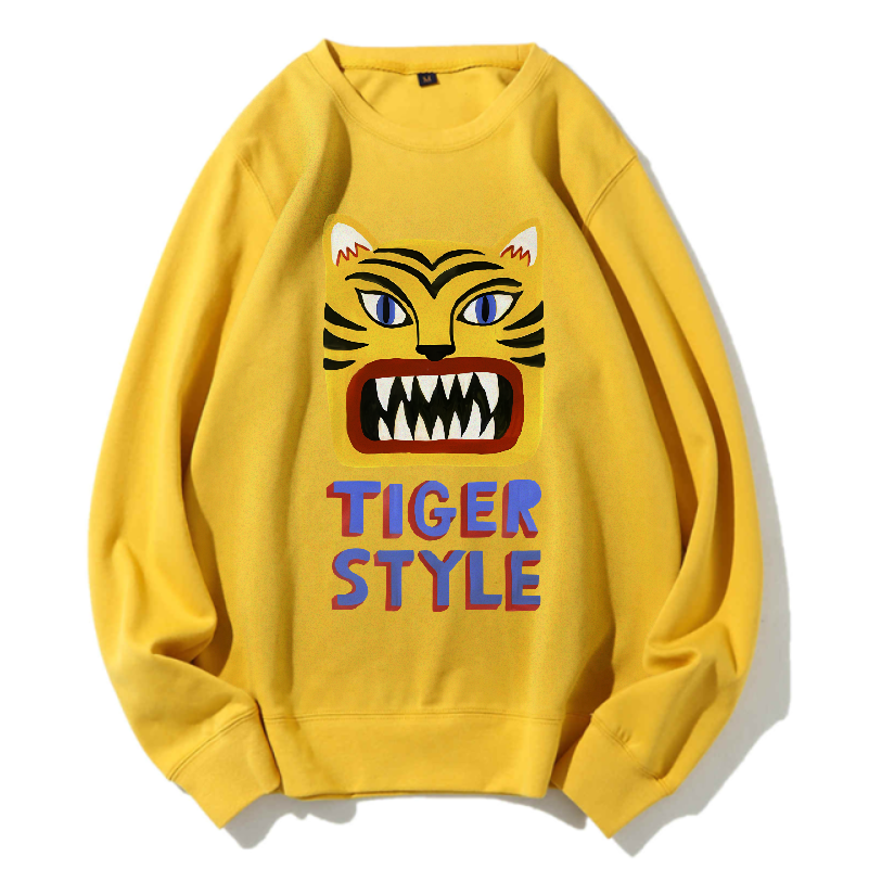 Unisex Tiger Style Printed Sweatshirt